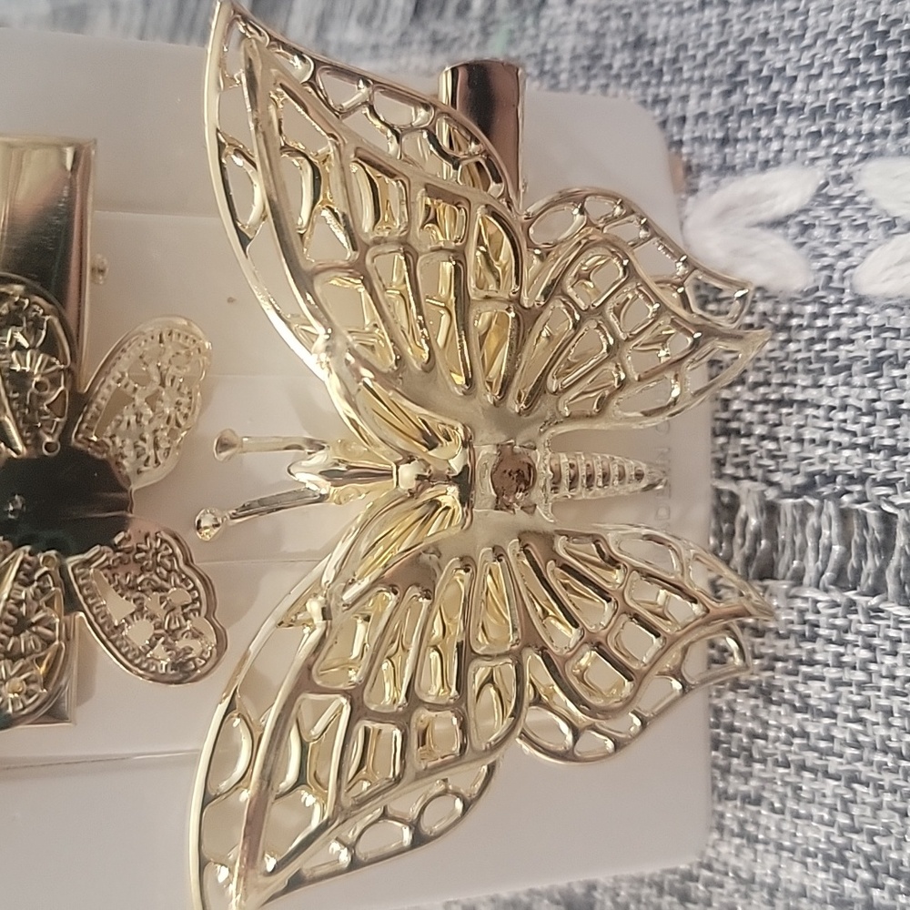 Cottagecore Mint Gold Butterfly Hair Accessories - Picture 2 of 3